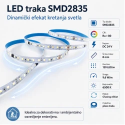 Prosto digitalna pixel LED traka 24V WS16703 9,6W/m 6000K (LTR2835/120Wpix-24E)