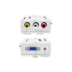 Konvertor AV kompozitni RCA na VGA sa USB napajanjem A-AV-VGA-Mini