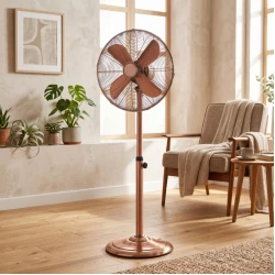EUROLAMP stojeći ventilator 40cm 50W bakarni metalni