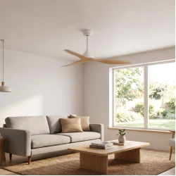 EUROLAMP plafonski ventilator sa svetlom DC 132cm svetlo drvo