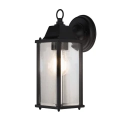 LEDVANCE zidna spoljna lampa fenjer crna E27 Smart+ staklo