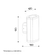 Spoljna zidna lampa 2x GU10 gore-dole IP54 E250415