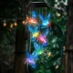 Solarna viseća LED lampa ptičice, RGB 70 cm