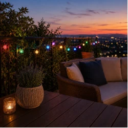 Solarni LED svetlosni niz 5,5 m, RGB