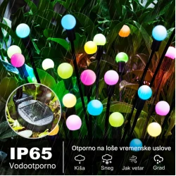 Solarne baštenske lampe RGB, set 2 komada