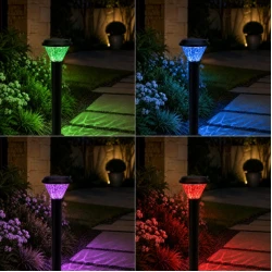 Solarna stubna podna lampa sa daljinskim, RGB