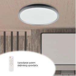 LED plafonjera 24 48W CCT daljinski crni okvir VESTA667