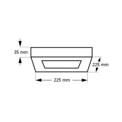 LED panel nadgradni 18W CCT pravougaoni bela 1050lm KNS5-18W