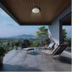 BRAYTRON LED plafonjera senzor E27 IP65 tamno siva BG37-30712