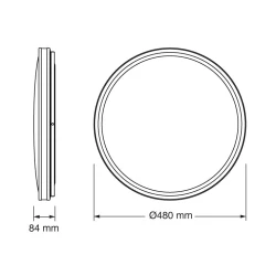 OSRAM LED plafonjera 48cm 48W 4000K crna