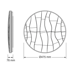 OSRAM LED plafonjera 48cm 48W 4000K bela
