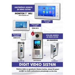 TEH-TEL T812 DIGIT video monitor 7 inča sa tasterima na dodir i interkomom