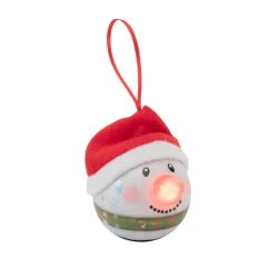 Home KID65 sneško ukras za jelku sa trepćućim LED nosem 65 mm, kapa Deda Mraza