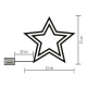Home KID503B/M ukras za prozor zvezda sa 35 višebojnih LED dioda, 33 cm