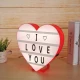 Svetleća LED tabla u obliku srca za poruke sa slovima 22 x 22 cm, crvena