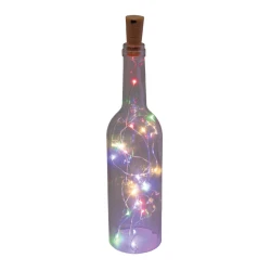 Svetleći niz za flašu 2 m sa čepom, višebojni mikro LED, 3373-2m-17305