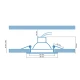 PROSTO R-S001/WH ugradna rozetna za GU10, bela, fiksna, otvor 65 mm