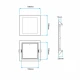 Mitea M12UK/W četvrtasti ugradni LED panel 12 W, 6500 K dnevno svetlo, 920 lm