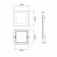 Mitea M18UK/W četvrtasti ugradni LED panel 18 W, 6500 K dnevno svetlo, 1500 lm
