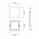 Mitea M24UK/W četvrtasti ugradni LED panel 24 W, 6500 K dnevno svetlo, 1750 lm
