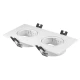 PROSTO R-A112/W dupla ugradna rozetna za 2 MR16 GU5.3 sijalice, otvor 80 x 160 mm, bela