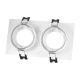 PROSTO R-A112/W dupla ugradna rozetna za 2 MR16 GU5.3 sijalice, otvor 80 x 160 mm, bela