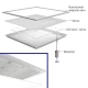 Mitea Nadgradni LED Panel 600x600, 40W, 4000K, Bez Treperenja - Led paneli