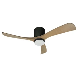 Mitea Plafonski Ventilator Metalni 35W, 5500 m³/h, 18W LED, Crna Drvo, do 25 m²