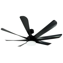 Mitea Plafonski Ventilator Metalni 50W, 7800 m³/h, 20W LED, Crni, Područje do 35 m²