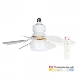 Mitea Plafonski Ventilator sa LED Svetlom 12W, 2300 m³/h, Dimer, Daljinski