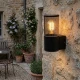 M914 S Max.A60 CRNA+SMOKY IP54 1xE27 baštenska lampa zidna Mitea Lighting