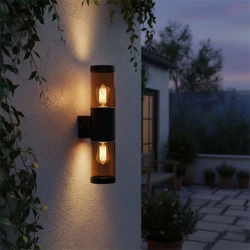 M915 C Max.25W crna IP54 2xE27 baštenska lampa zidna Mitea Lighting