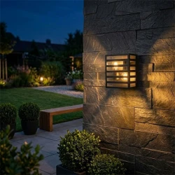 M947 C Max.60W crna IP54 2xE27 baštenska lampa zidna Mitea Lighting