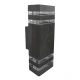 M035 II A Max.2x35W antracit siva IP44 2xGU10 dva reda lampa zidna Mitea Lighting