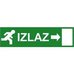 Mitea nalepnica za panik lampu IZLAZ strelica desno (7719)