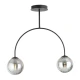 Mitea M11098-2 luster luk sa 2 dimljene kugle, crni, 2xE27
