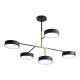 Mitea M10960-5 LED luster 25W 4000K, 5 okruglih svetiljki, crno-zlatni