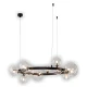 Mitea M10463-15 B luster obruč sa 15 staklenih kugli, crni, 15xG9