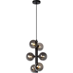 Mitea M10468-6 B vertikalna visilica sa 6 dimljenih kugli, crna, 6xG9