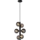 Mitea M10468-6 B vertikalna visilica sa 6 dimljenih kugli, crna, 6xG9