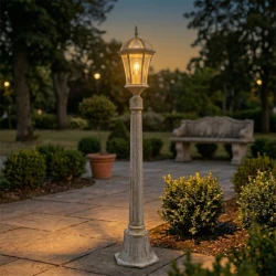 M2004-SV Max.1x60W beli IP44 E27 baštenska lampa, fenjer Mitea Lighting