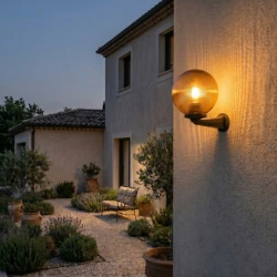 M300012 Max.1x60W prizmatik zlatna IP44 E27 kugla zidna lampa Mitea Lighting