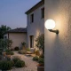 -R M350010 Max.1x60W bela IP44 E27 kugla zidna lampa Mitea Lighting