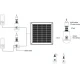 M702003 2x2W 6500K LED sijalica + solarni panel 3W IP65 + power bank Mitea Lighting