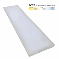 M203427-N-B1 36-40-48W 9u1 3CCT 3000/4000/6500K beli ram nadgradni 1200x300 BACKSIDE LIGHT LED PANEL ~4320lm Mitea Lighting