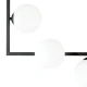 Mitea M10771-4 geometrijski luster sa 4 bele kugle, crni, 4xE27