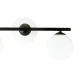 Mitea M10771-4 geometrijski luster sa 4 bele kugle, crni, 4xE27