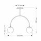 Mitea M11098-2 luster luk sa 2 dimljene kugle, crni, 2xE27