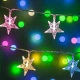 Novogodišnje lampice RGB zvezde 5m — kristalni dizajn