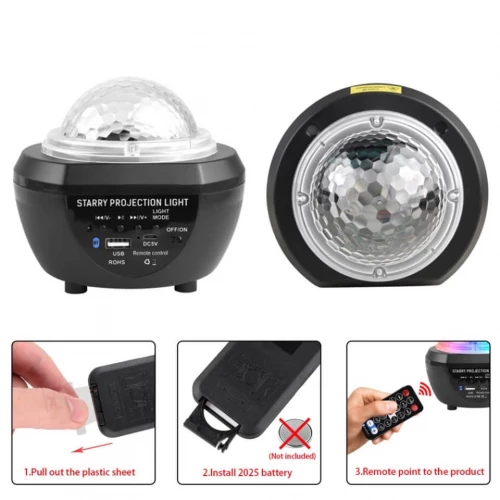 Projektor vodenih talasa bele bojeDekorativna rasveta